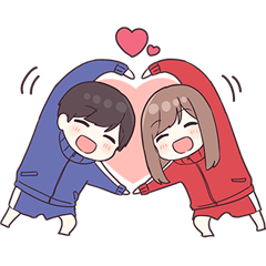 [LINEスタンプ] ジャージカップル