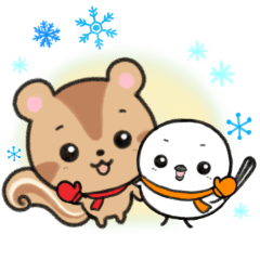 [LINEスタンプ] シマリスとシマエナガの冬ほっこりスタンプ