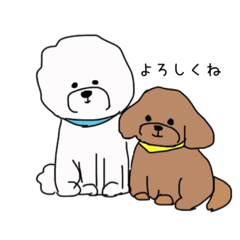 テディとマッシュ2 Lineスタンプ Cipico