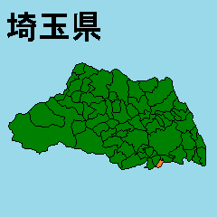 [LINEスタンプ] 拡大する埼玉県の市町村地図 その2