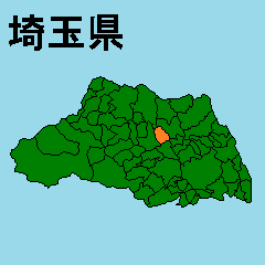 [LINEスタンプ] 拡大する埼玉県の市町村地図 その3