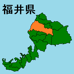 [LINEスタンプ] 拡大する福井県の市町村地図
